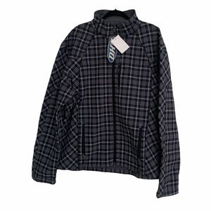 NWT Dutch Harbor Gear plaid dark navy jacket 2XL